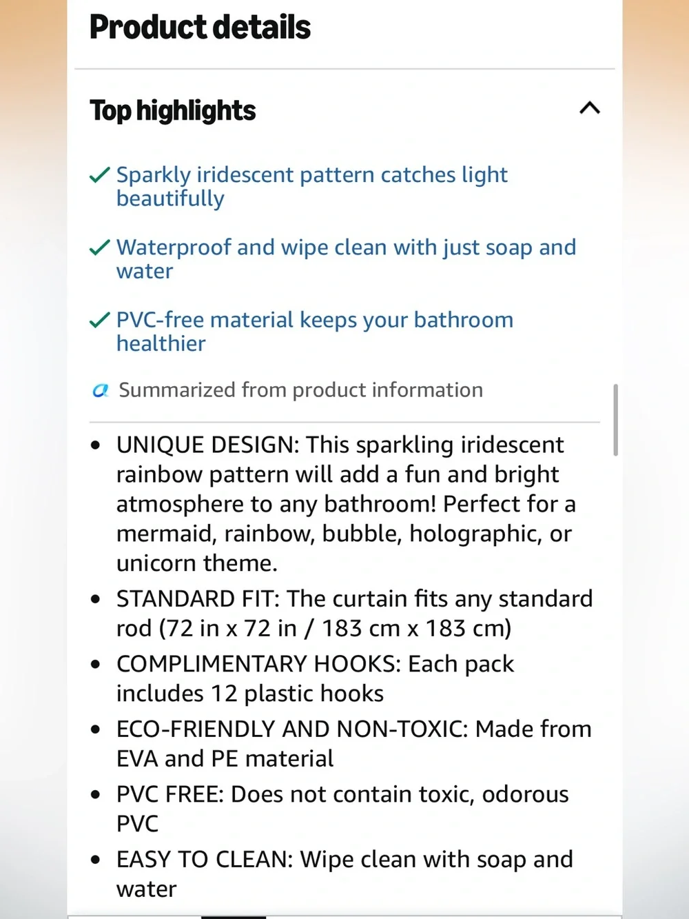 Iridescent Holo Shower Curtain